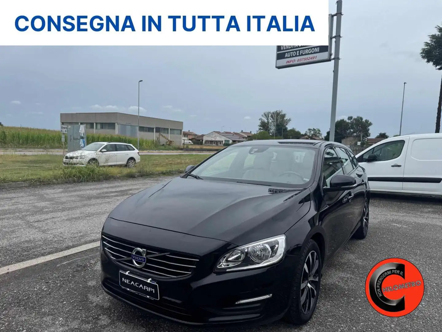 Volvo V60 D2 GEATRONIC EDITION-NAVI-PELLE-CERCHI 17-SENSORI- Fekete - 1