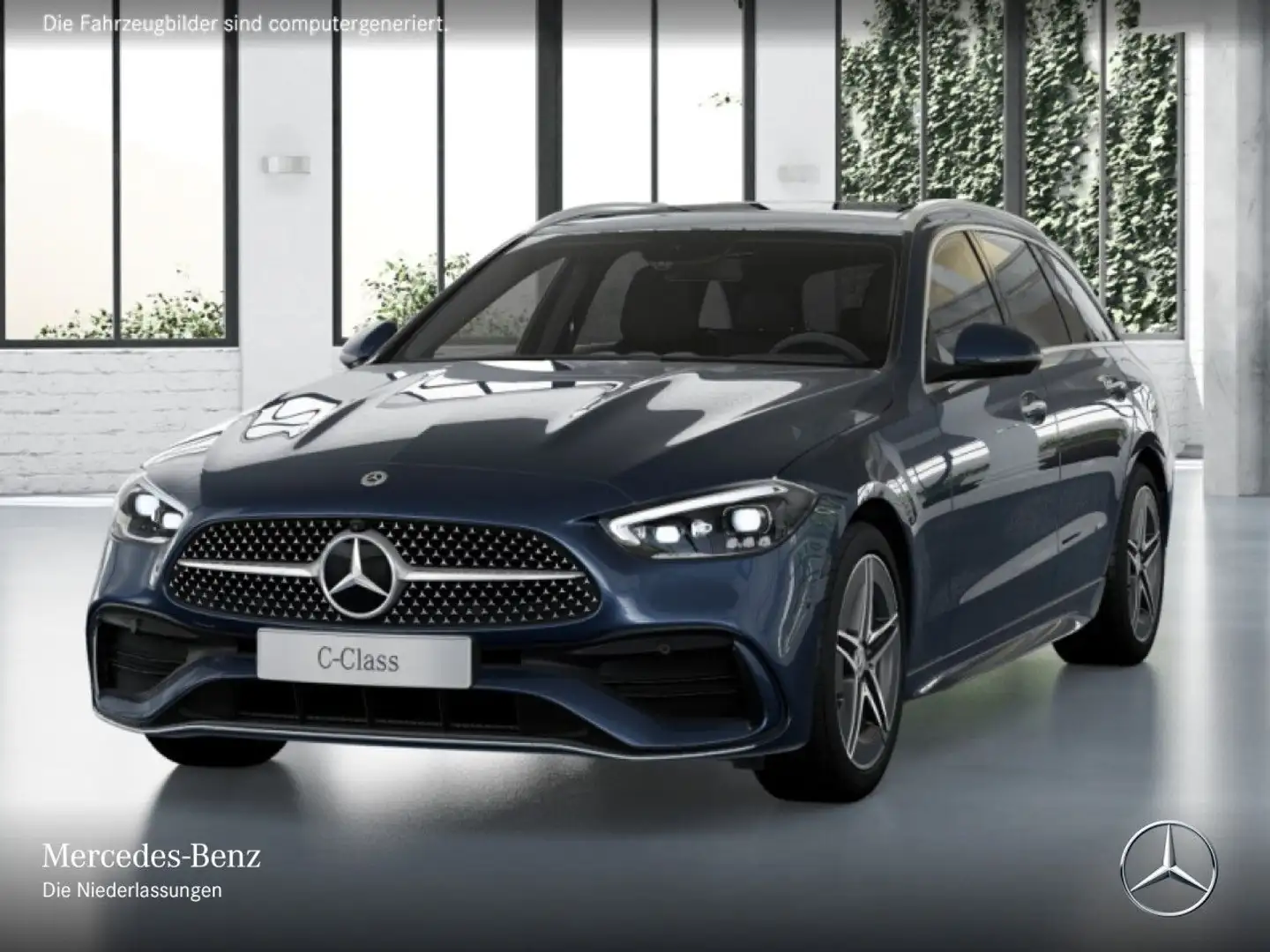Mercedes-Benz C 300 e T AMG+PANO+360+TOTW+KEYLESS+9G Blau - 2