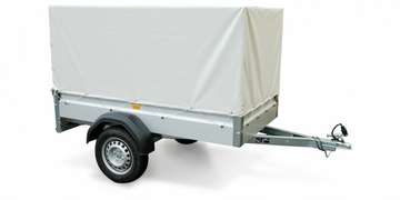 Kastenanhänger 750 kg mit Hochplane 80 cm und S