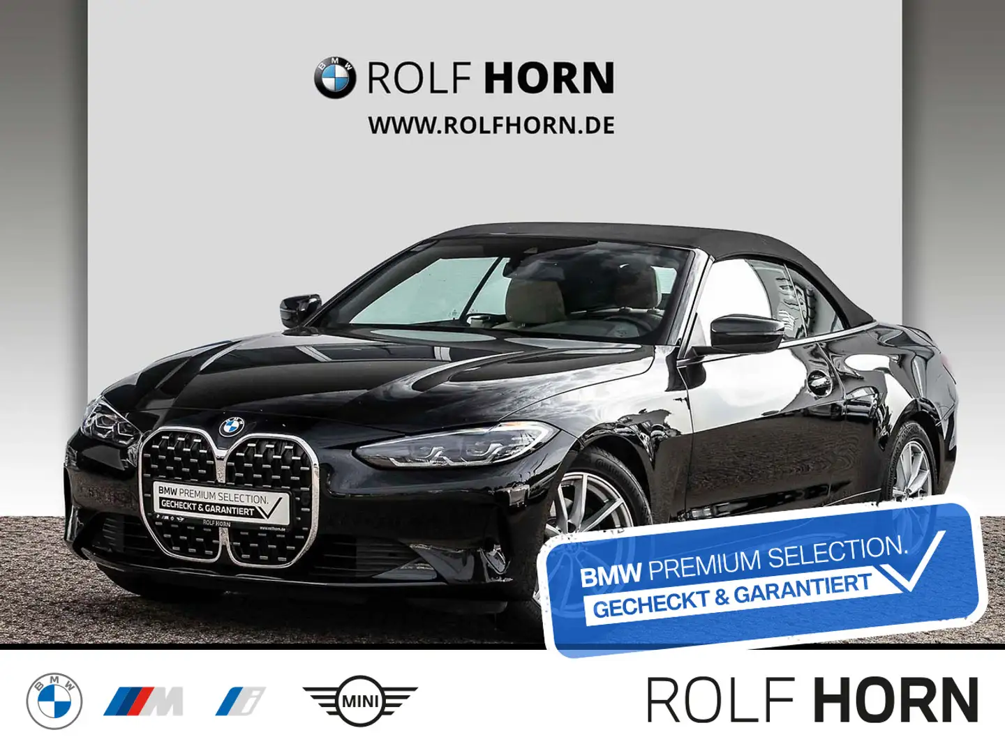 BMW 420 i Cabrio Navi PDC LED Sitzhzg. Klima Tempomat Schwarz - 1