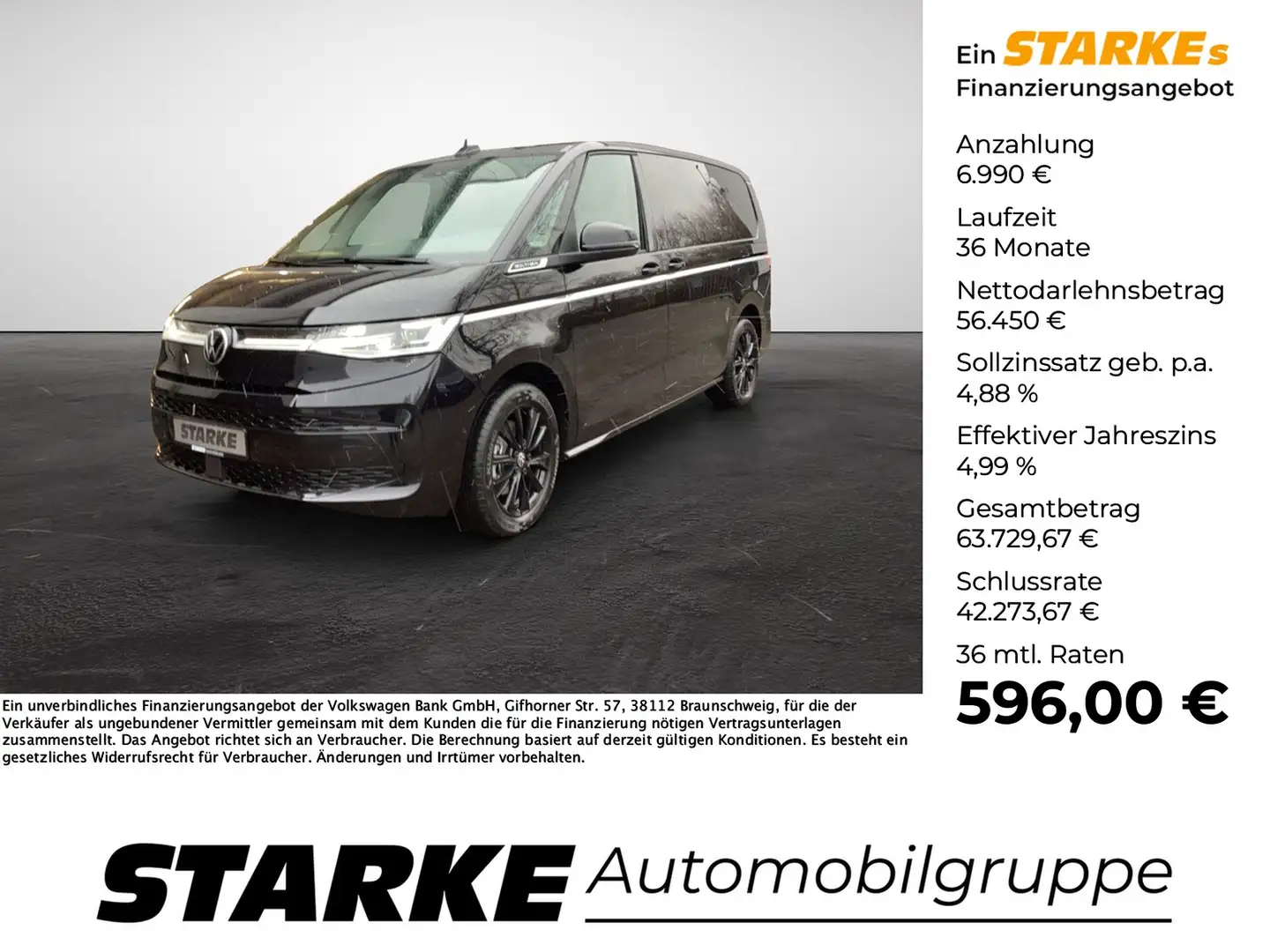 Volkswagen T7 Multivan 2.0 TDI DSG Style lang Noir - 1