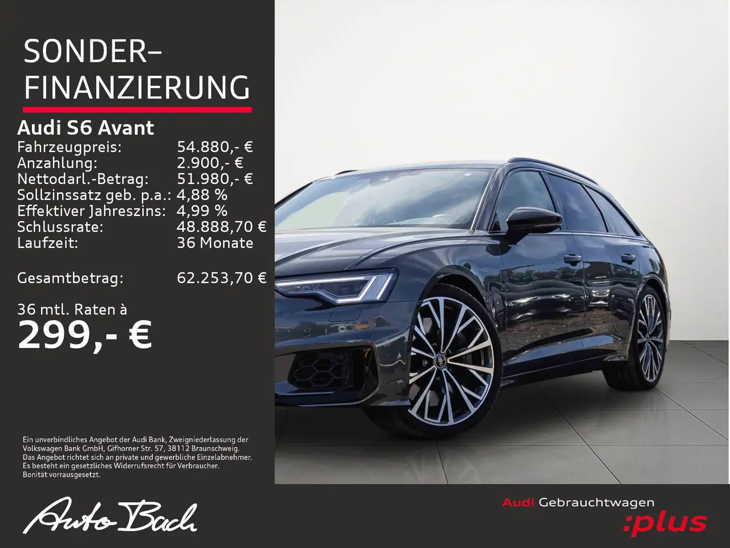 Audi S6 3.0TDI qu Navi LED B&O virtual ACC EPH Gris - 2