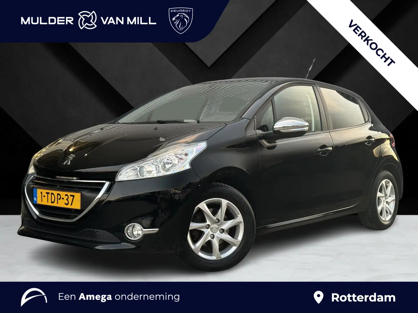 Peugeot 208 Oxygo 1.2 82pk | 1e EIGENAAR! | AIRCO | PARKEERHUL Zwart - 1