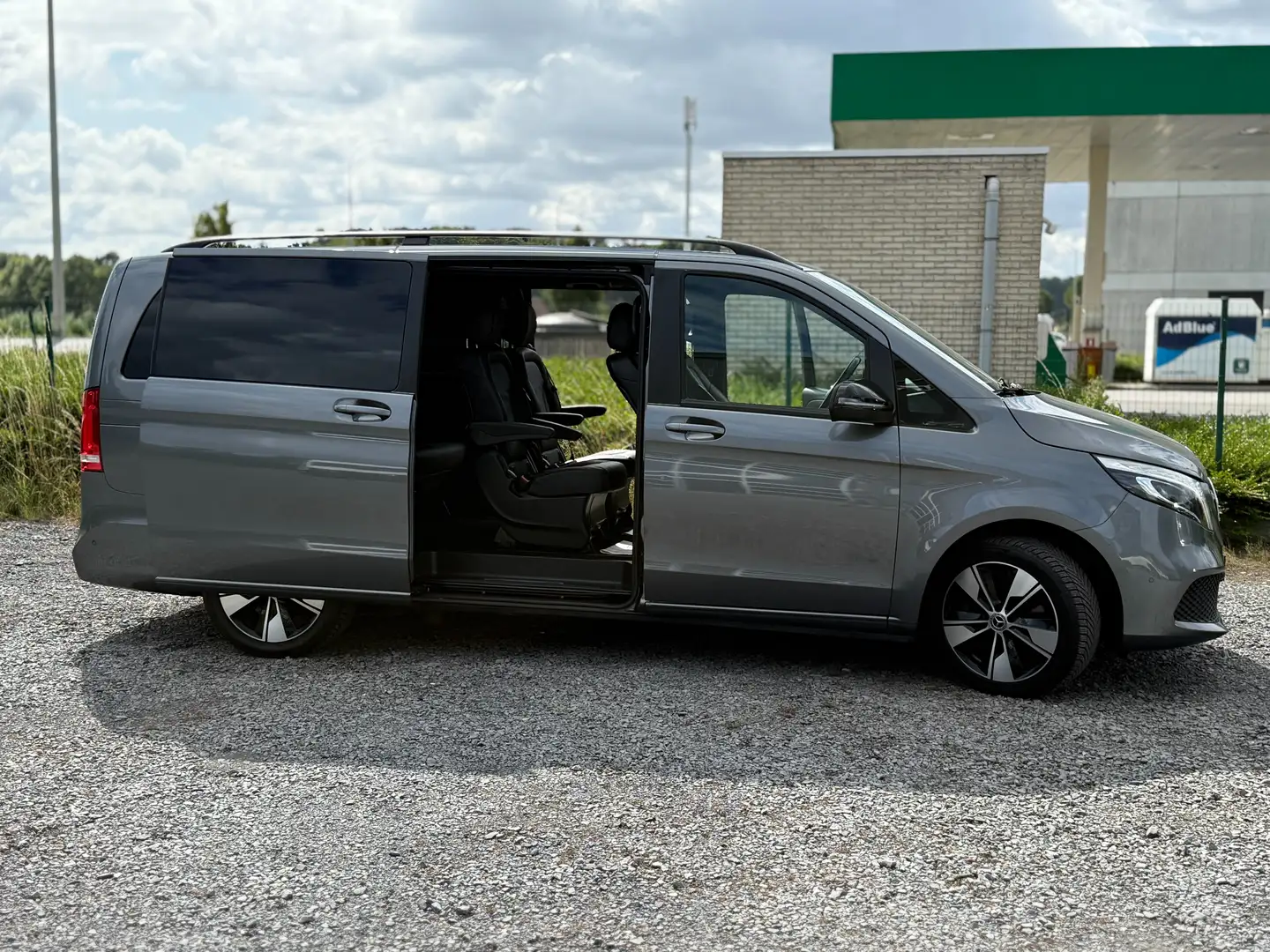 Mercedes-Benz V 300 V 300d lang leder 2el zijdeuren burmester trekhaak Gris - 1