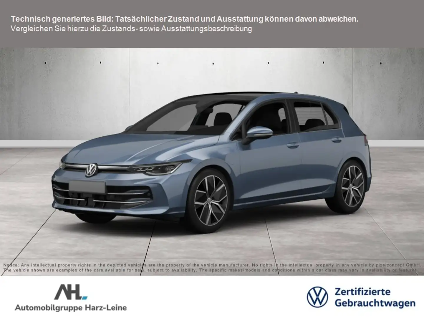 Volkswagen Golf VIII 1.5 eTSI Goal DSG Matrix HuD 360° RFK ACC Blau - 1