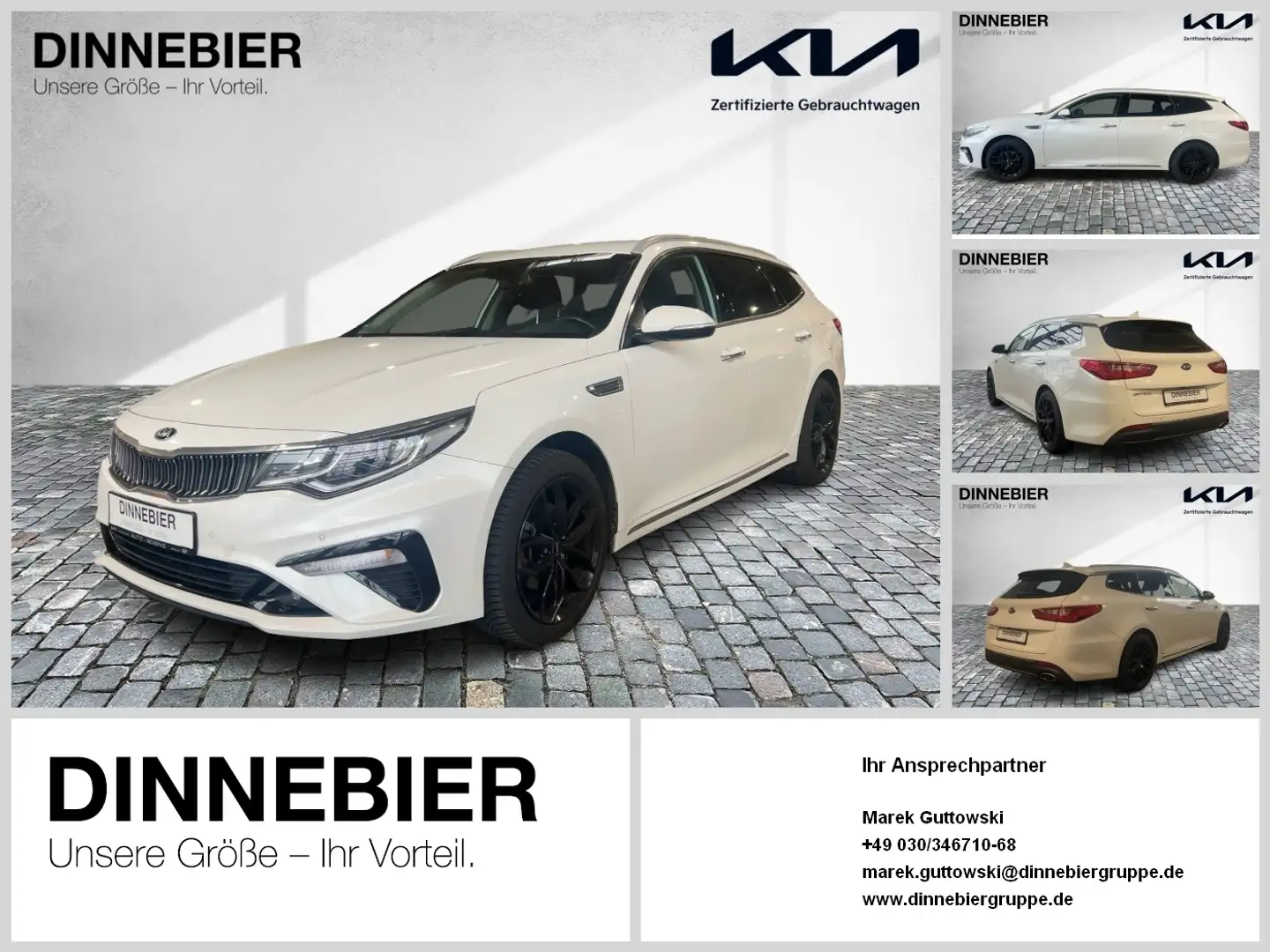 Kia Optima Sportswagon 2.0 *RFK*PDC*TEMP*VKZErk* Weiß - 1