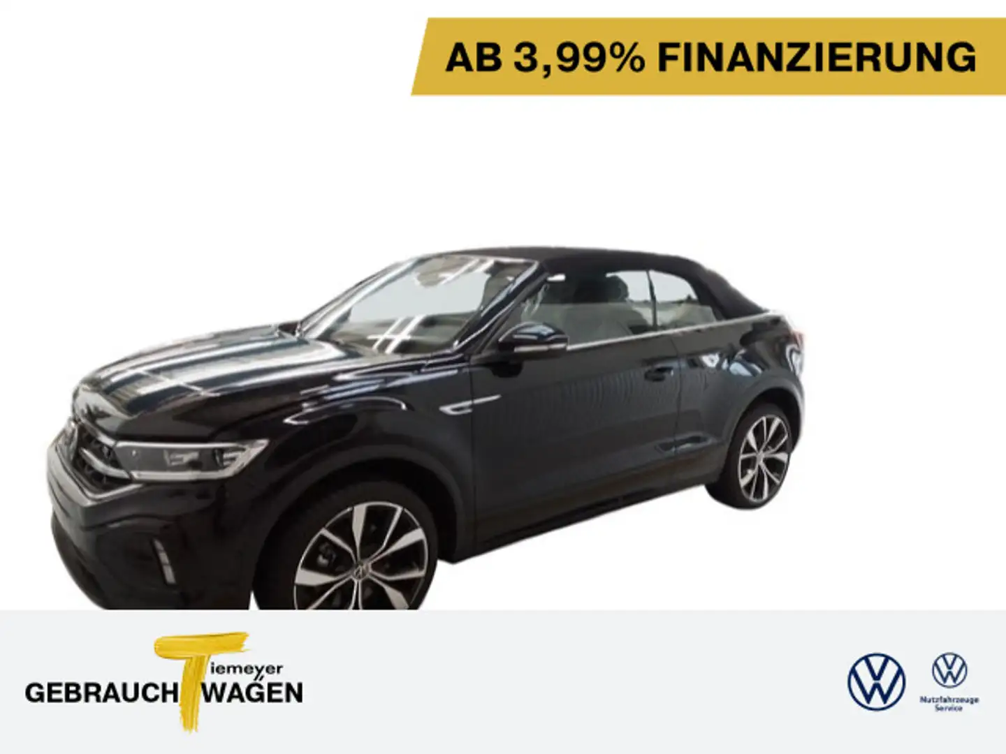 Volkswagen T-Roc Cabrio 1.5 TSI DSG R-LINE LM19 ST.HEIZ NAV Schwarz - 1