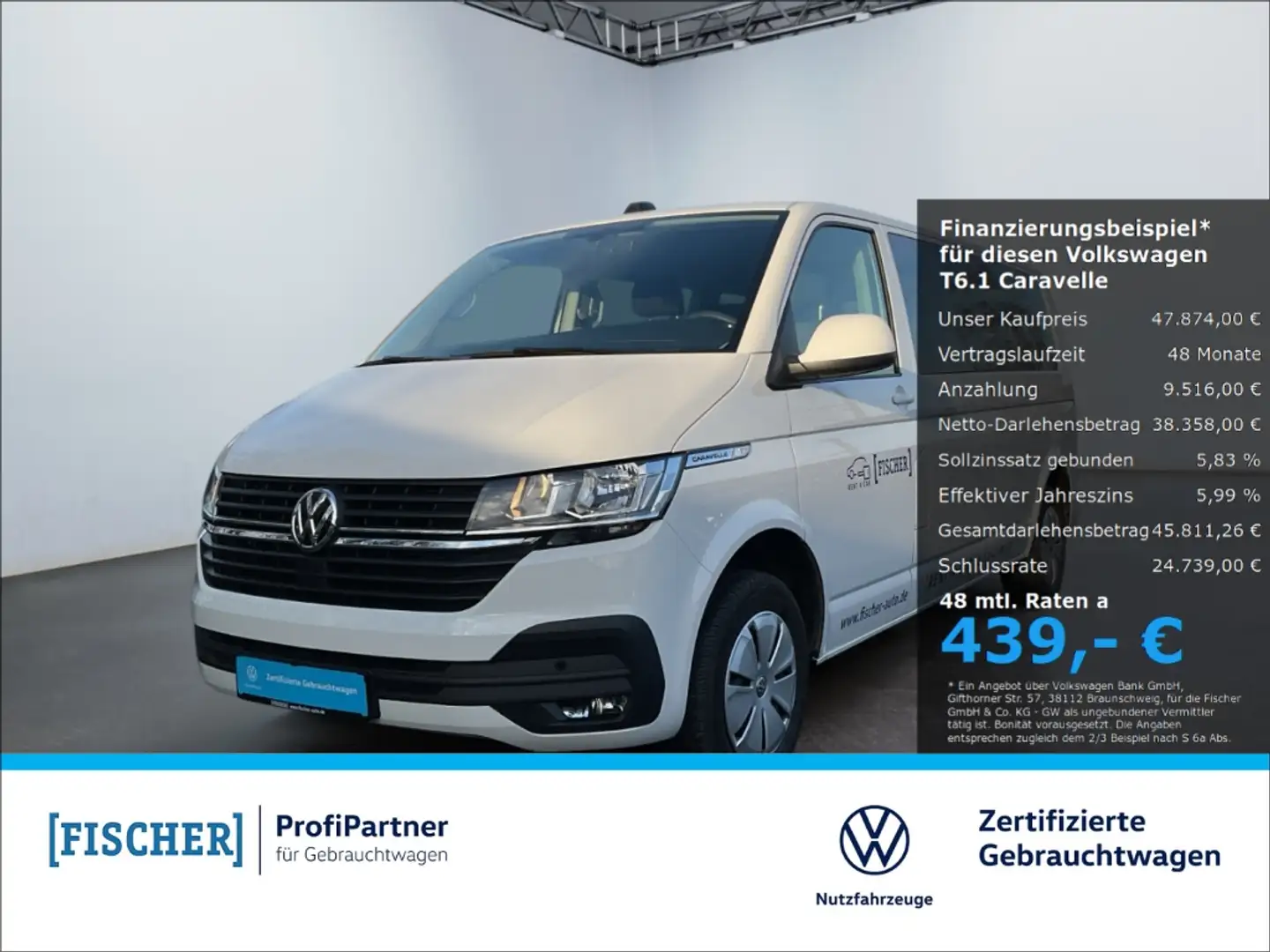 Volkswagen T6.1 Caravelle 2.0TDI lang LR AHK Navi SHZ GRA PDC Weiß - 1