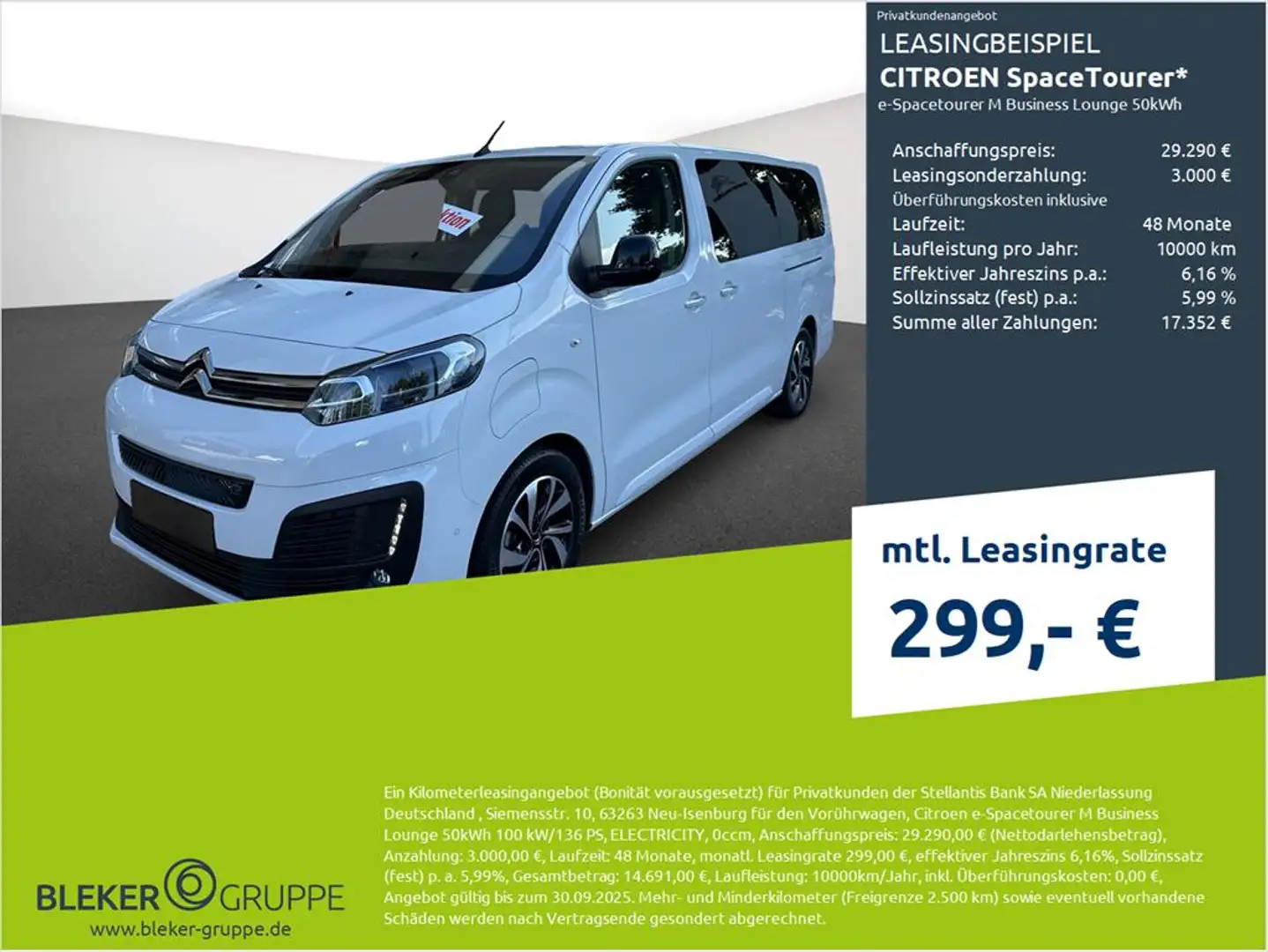 Citroen Spacetourer e-Spacetourer XL Business Lounge 50kWh Blanc - 1