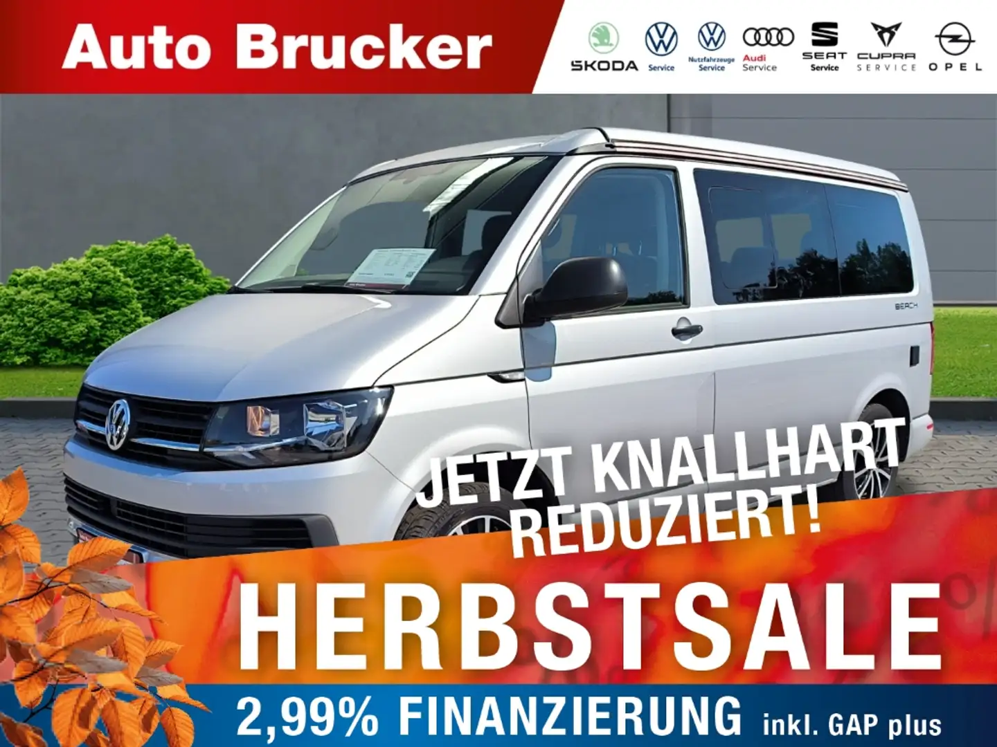 Volkswagen T6 California Beach 2.0 TDI AHK Navi Standheizung Grau - 1