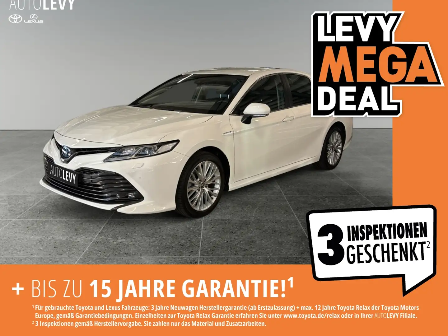 Toyota Camry 2.5 Hybrid +Navi+ParkSensor+elek. Sitze+ Weiß - 1