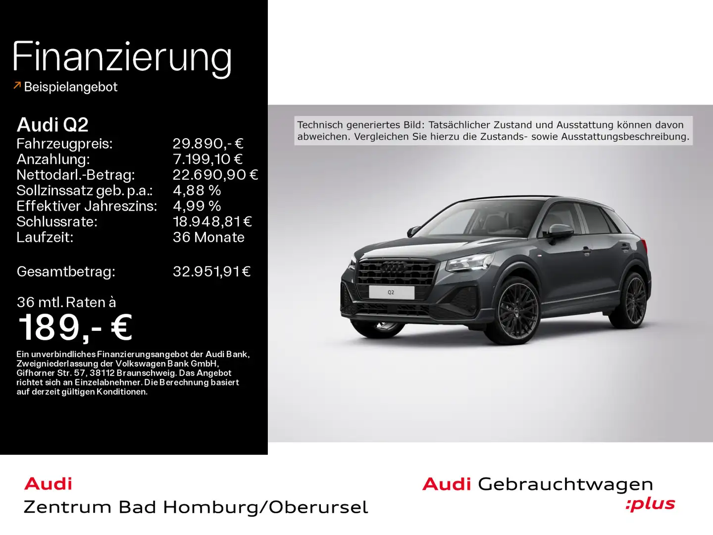 Audi Q2 35 TFSI S line*Navi*Matrix*Alu*PDC*Pano*Virtu Grau - 1