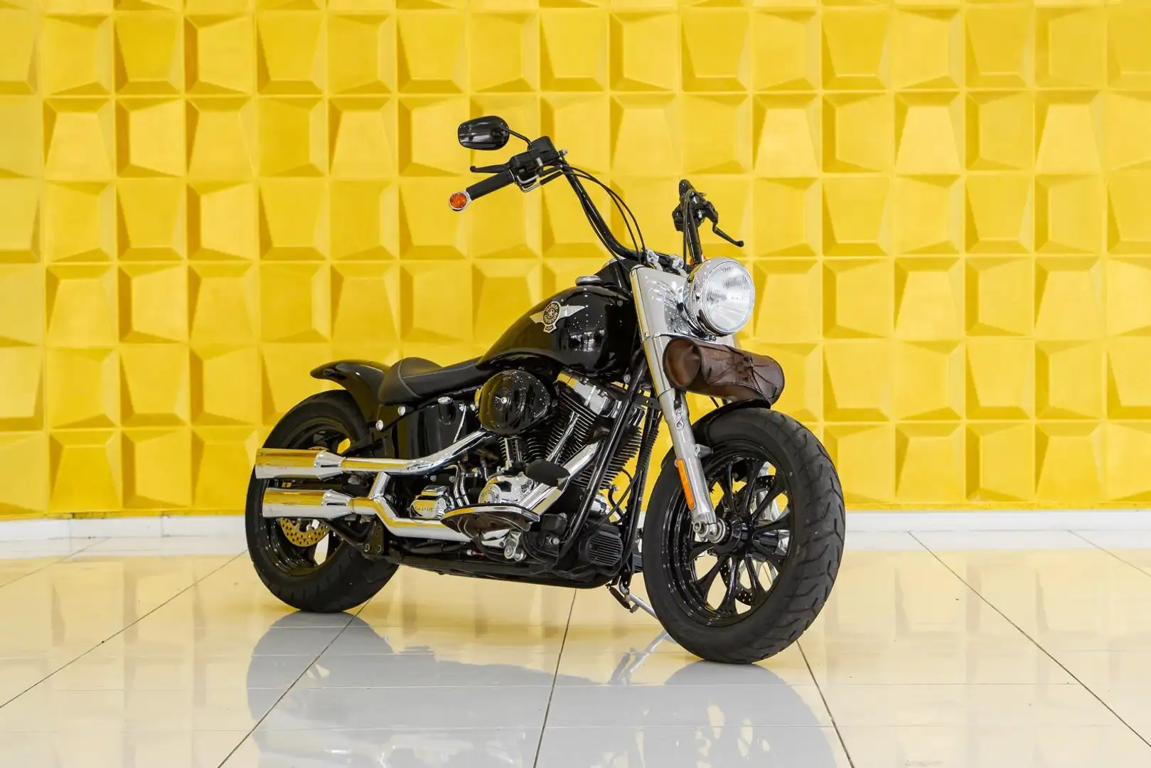 Harley-Davidson Fat Boy *CUSTOM* Zwart - 1