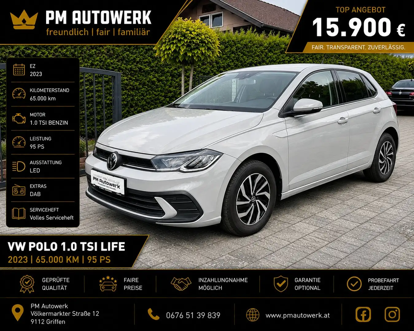 Volkswagen Polo Life *Top Zustand*Serviceheft*Virtual*LED*DAB* Grau - 1
