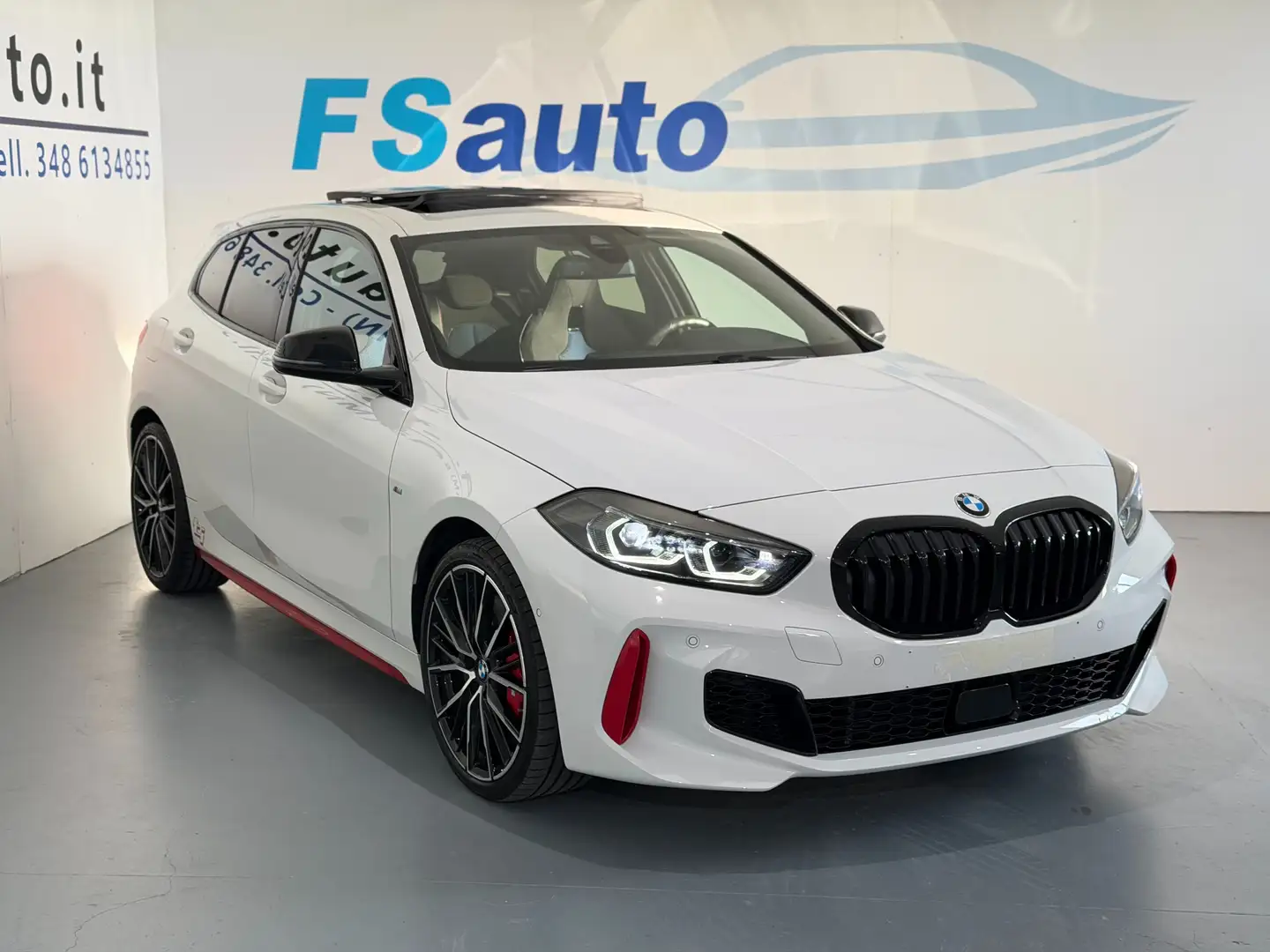 BMW 128 ti MSPORT PRO con tetto e cl19 Blanc - 1
