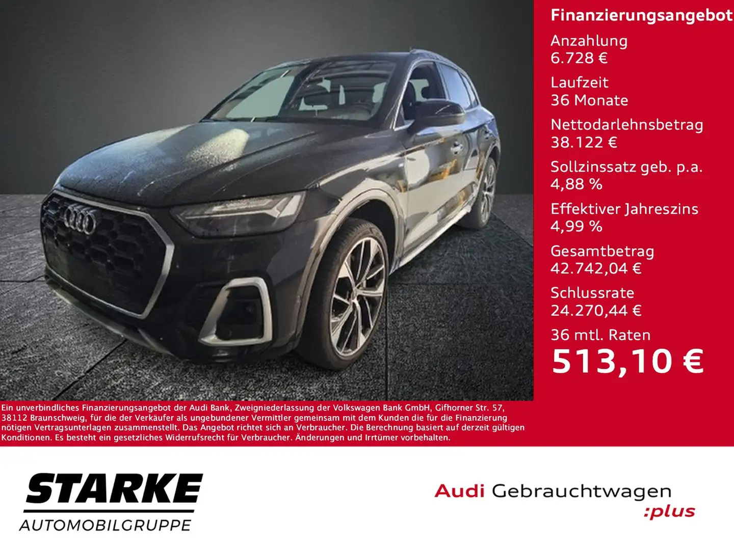 Audi Q5 55 TFSI e S tronic quattro S line Schwarz - 1