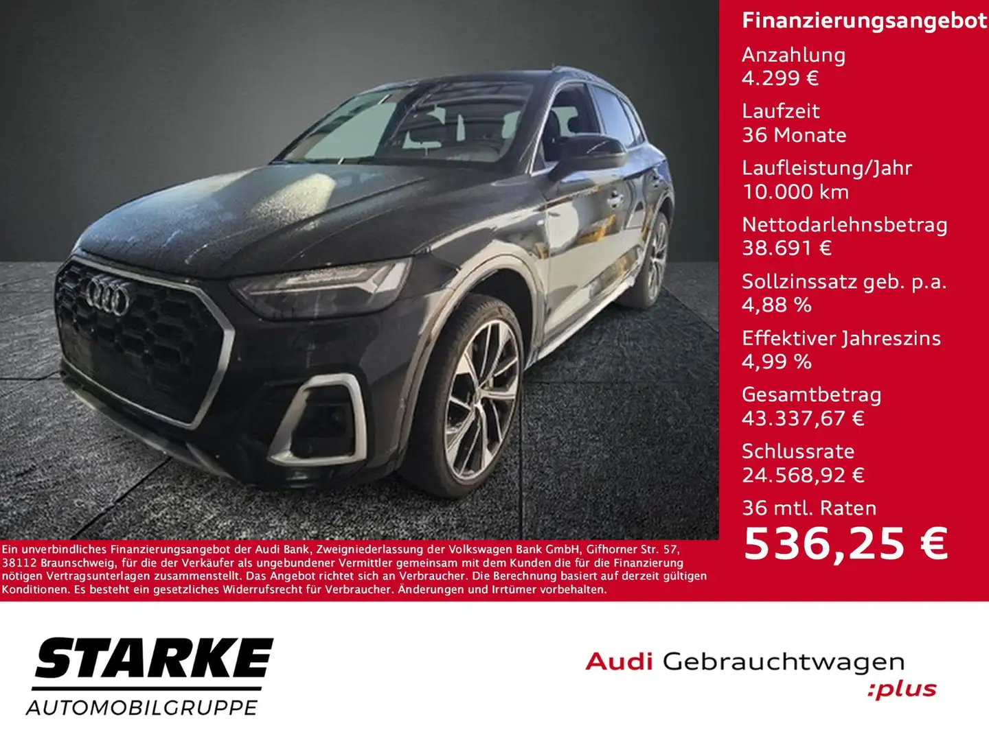 Audi Q5 55 TFSI e S tronic quattro S line Schwarz - 1