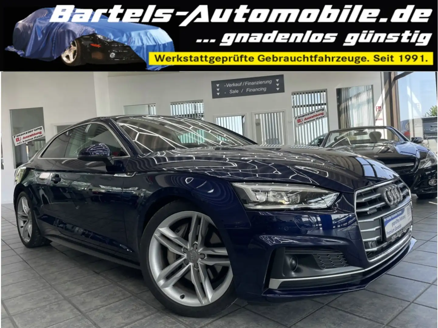 Audi A5 45 TDI quattro S-Line, LED, HUD, Voll ! Bleu - 1