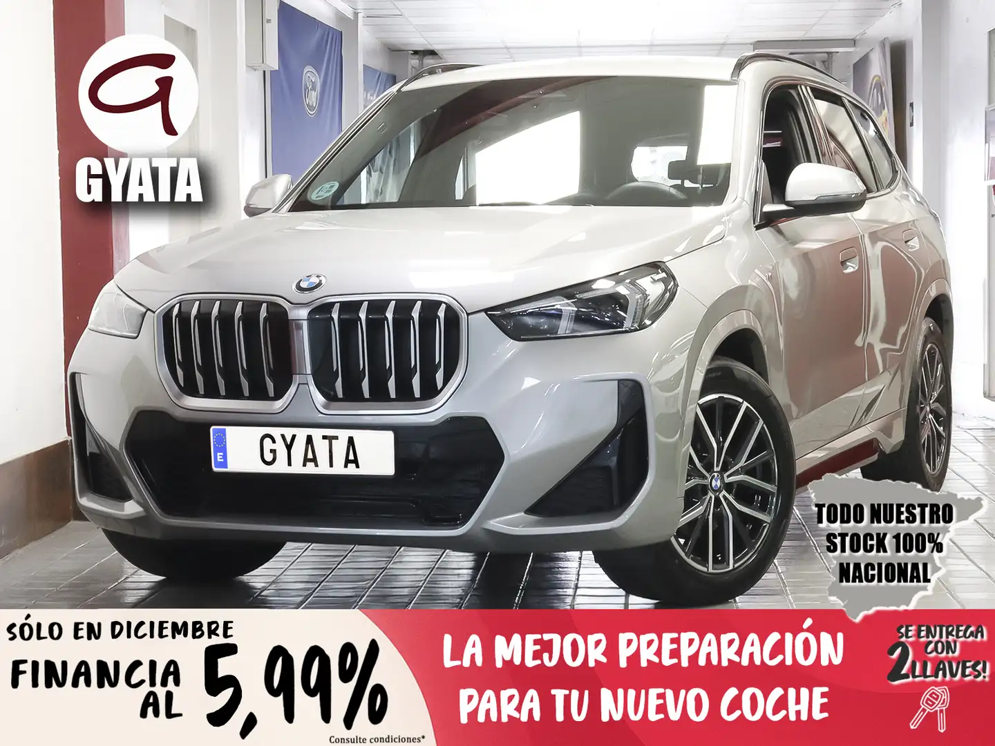 BMW X1 sDrive 18dA Plateado - 1