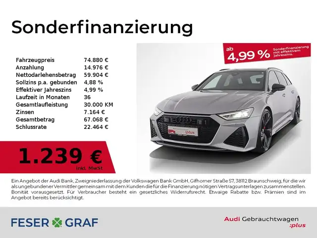 Audi RS6 Avant /Pano/StaHz/HUD/Keramik/AGA/305kmh/Dyn