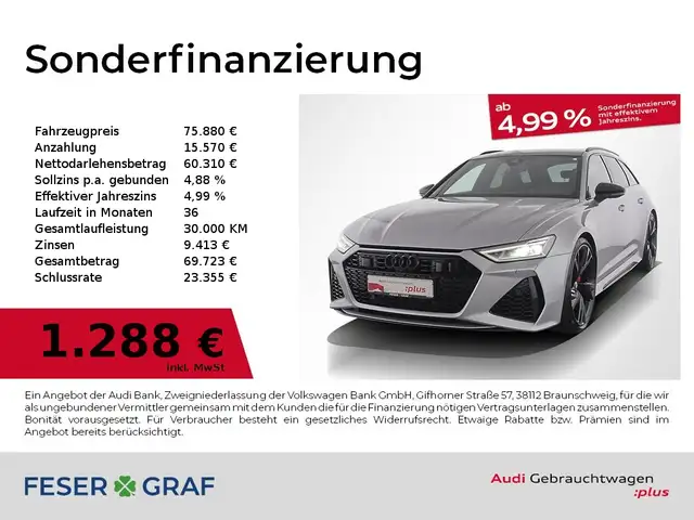 Audi RS6 Avant /Pano/StaHz/HUD/Keramik/AGA/305kmh/Dyn