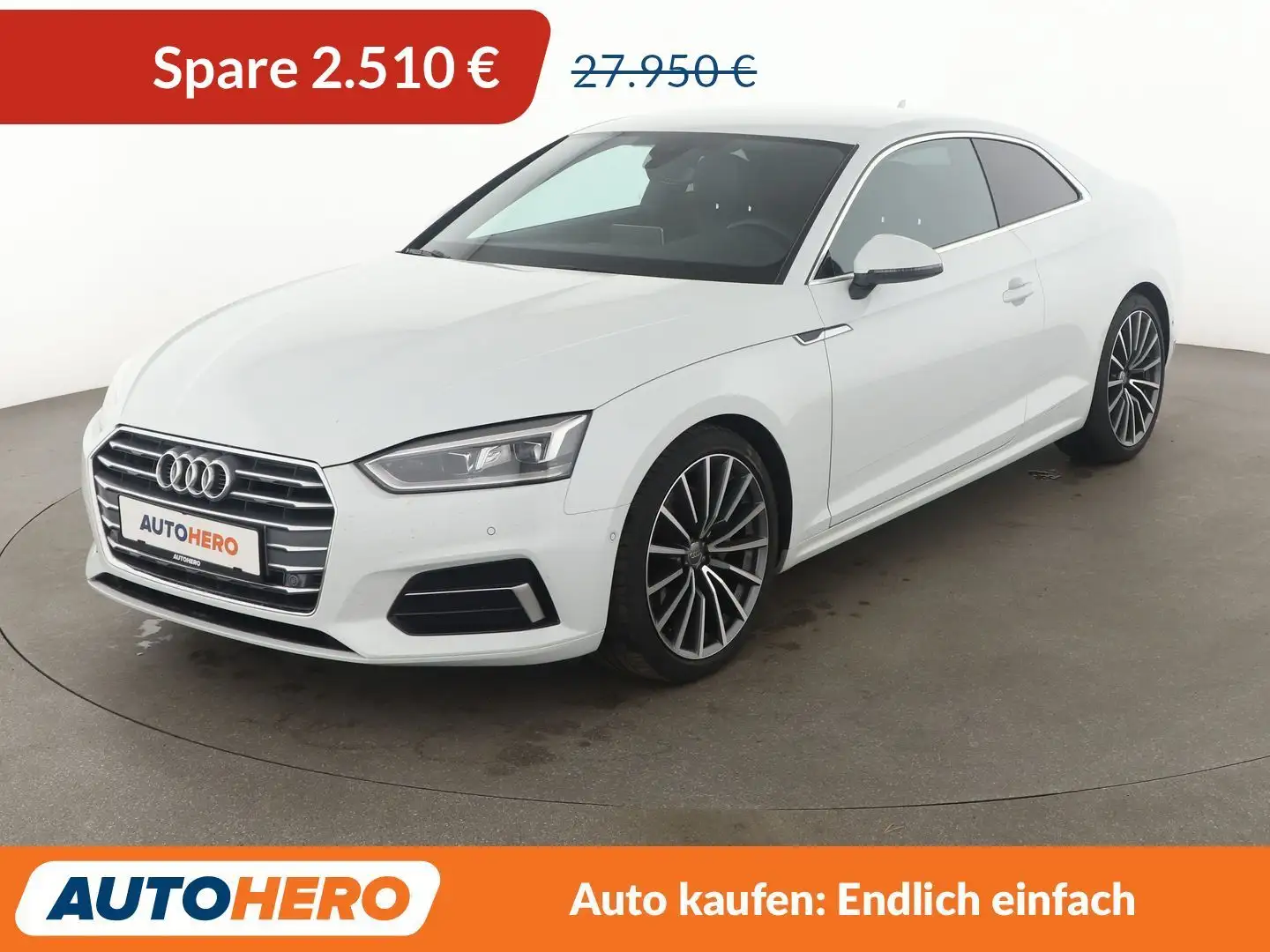 Audi A5 2.0 TDI Sport Aut.*NAVI*TEMPO*LED*CAM*SHZ*PDC* Weiß - 1