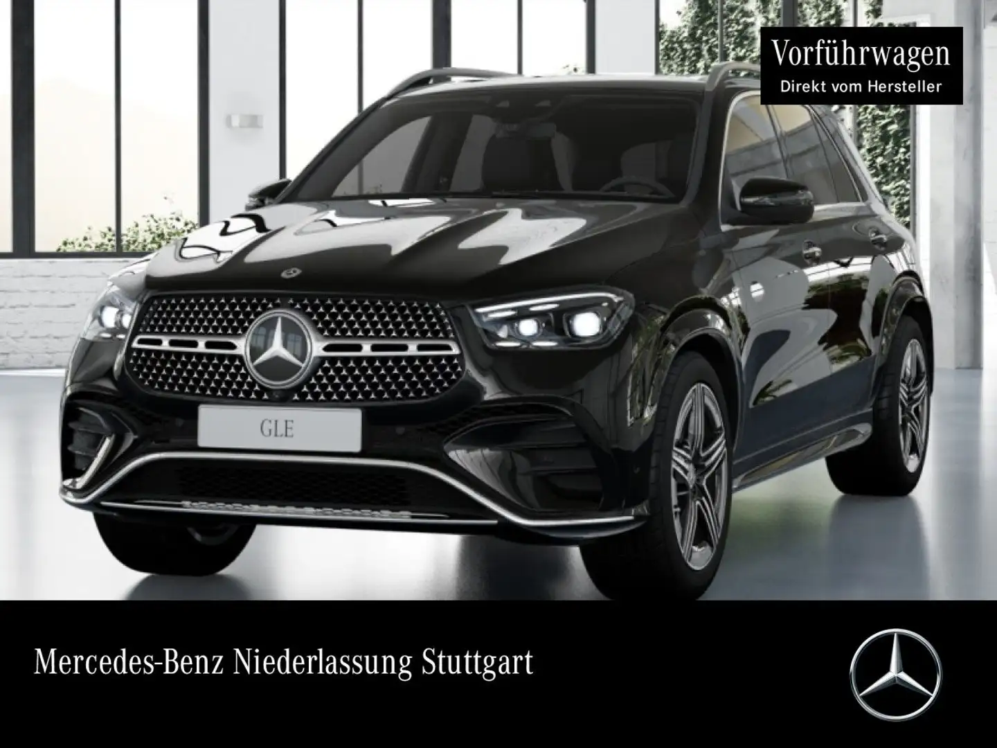 Mercedes-Benz GLE 350 de 4M AMG+PANO+360+AHK+MULTIBEAM+SPUR+TOTW Noir - 1