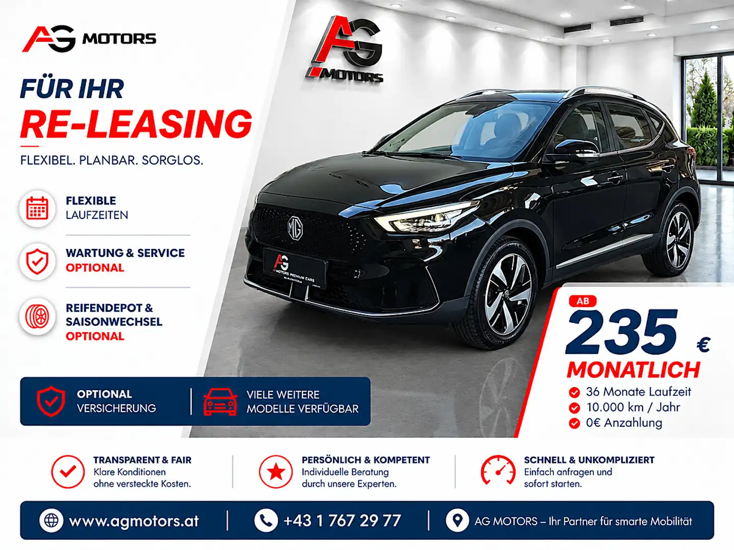 MG ZS EV Luxury 70 kWh Maximal Reichweite Schwarz - 1