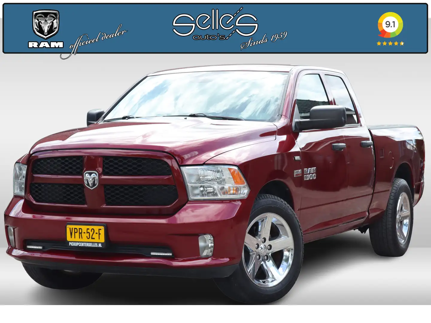 Dodge RAM 1500 5.7 V8 Quad Cab | 6 Zitplaatsen | LPG Onderbo Rood - 1