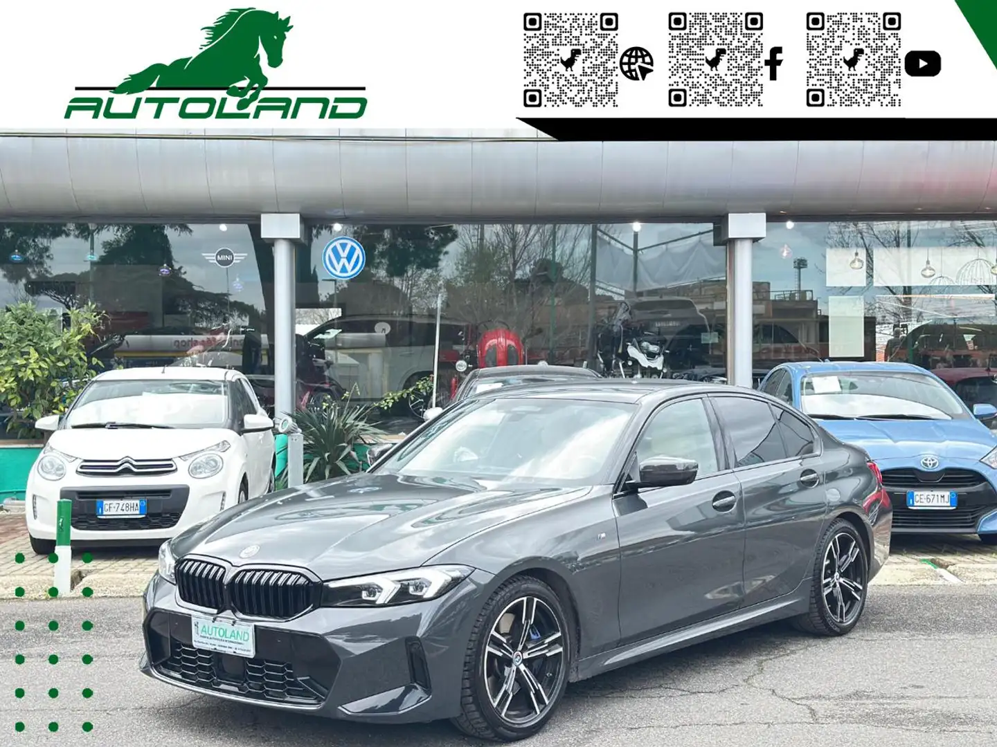 BMW 330 i Msport*Pari Al NUOVO*UnicoProprietario*TopView Gris - 1