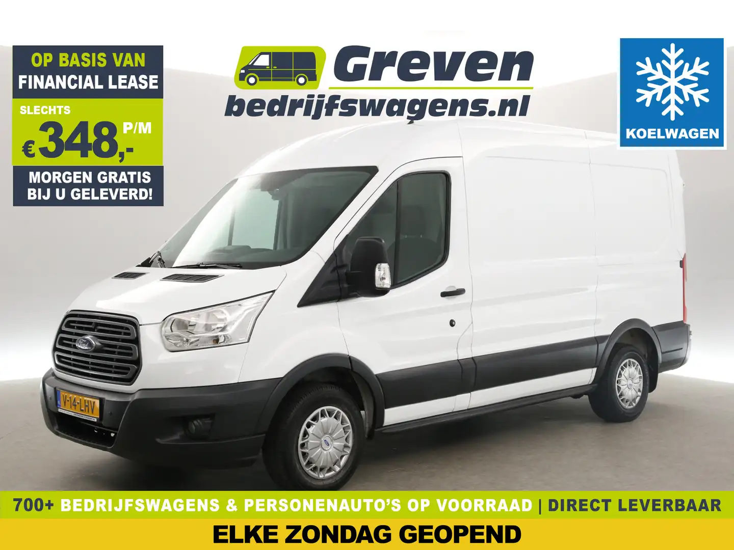 Ford Transit 290 2.2 TDCI L2H2 Koelwagen | Nachtkoeling | Schap Wit - 1