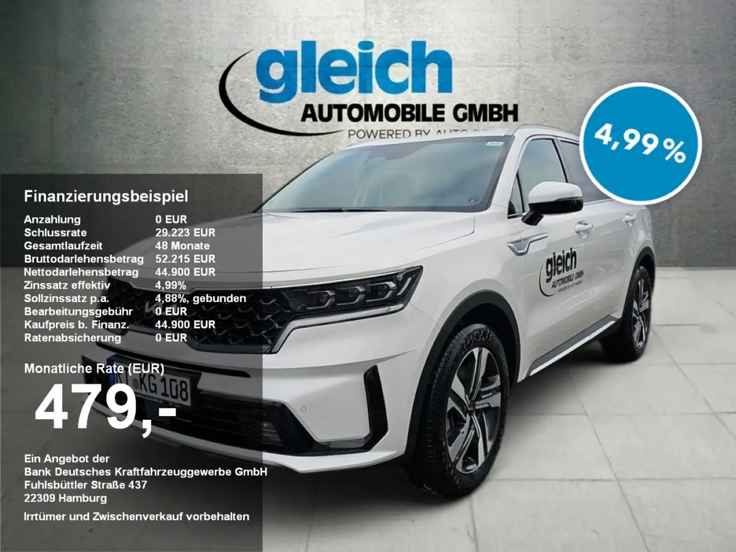 Kia Sorento 2.2D AWD DCT8 SPIRIT DRIVE 4WD Bose Navi Weiß - 1