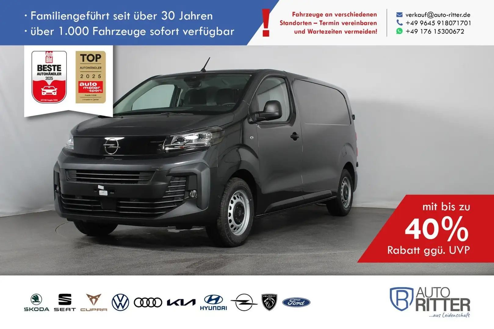 Opel Vivaro Kastenwagen Standard AHK|Klima|PDC|SHZ... Šedá - 1