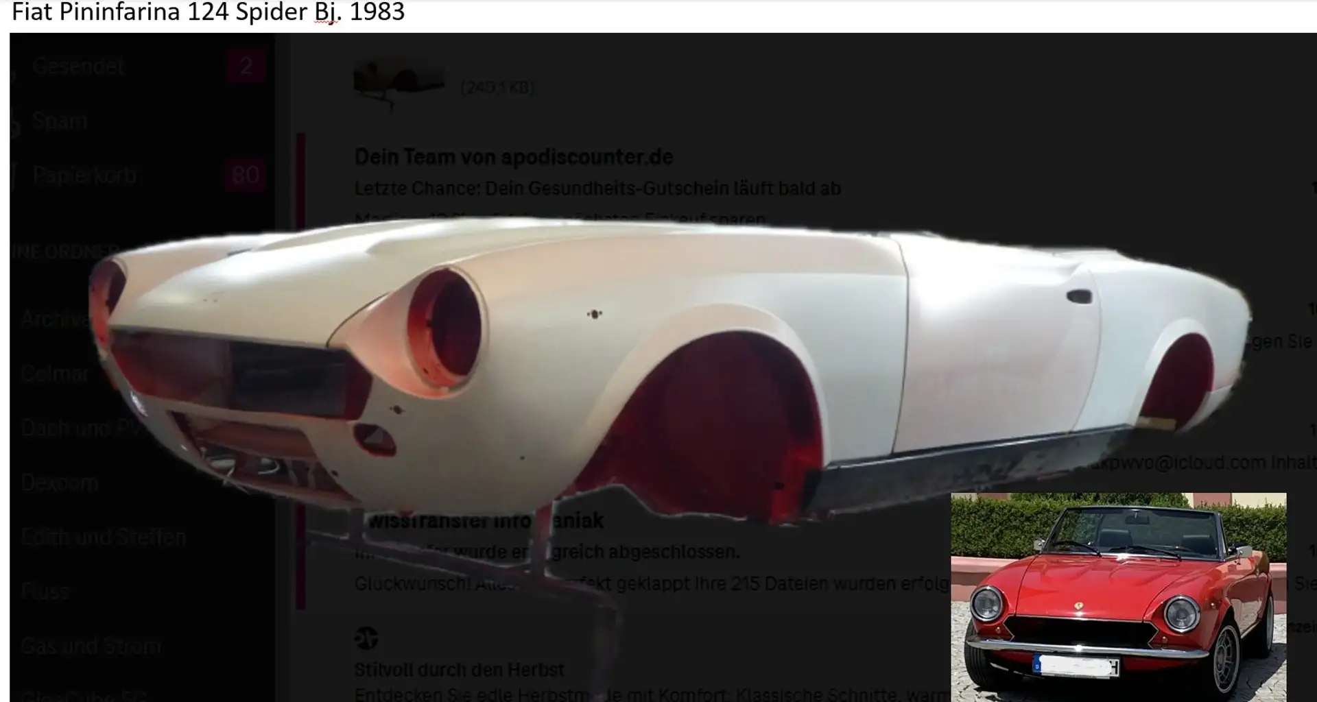 Fiat 124 Spider Pininfarina DSO Roşu - 1