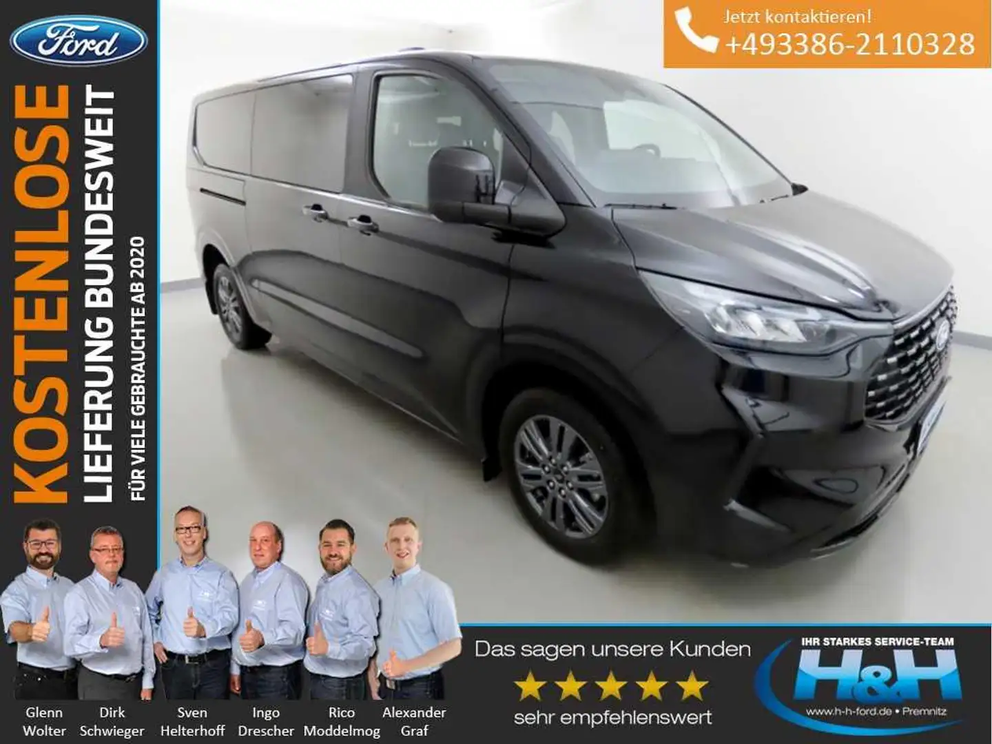 Ford Tourneo Custom 2.0 Aut. 4x4 L2 Titanium LED+SHZ Schwarz - 1