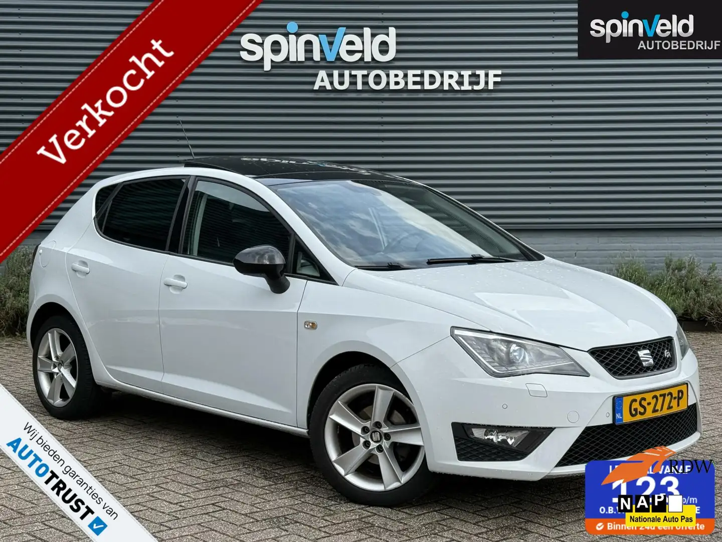 SEAT Ibiza 1.0 EcoTSI FR BJ`15 NAP NL Volle Auto! Pano Navi C Fehér - 1