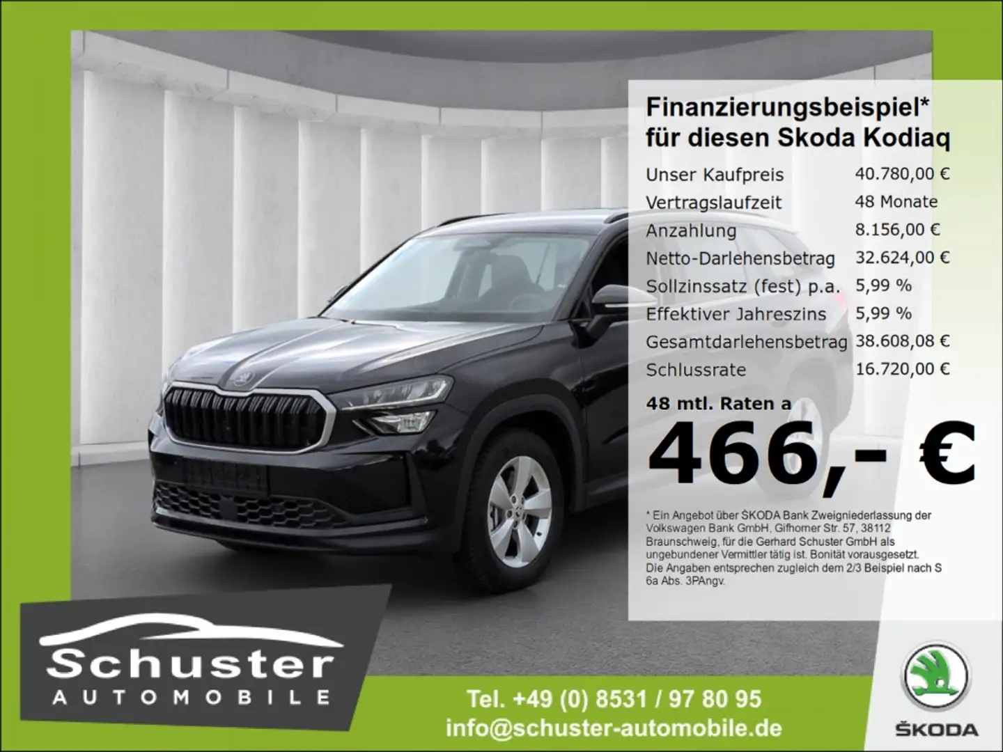 Skoda Kodiaq Selection TDI*DSG StandHzg ACC Navi R-Kam Schwarz - 1