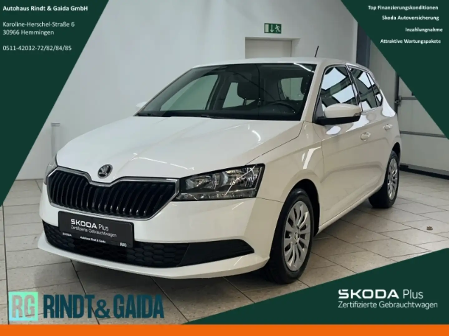 Skoda Fabia 1.0 Active Klima Freisprech PDC Weiß - 1