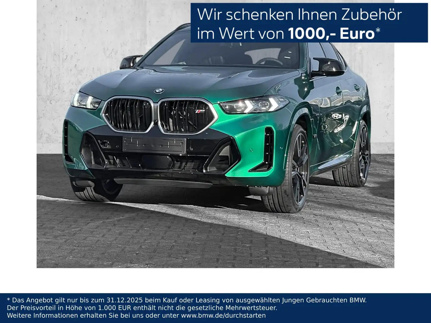 BMW X6 M60i xDrive PANO HuD AHK B/W DA Prof PA Prof Grün - 1