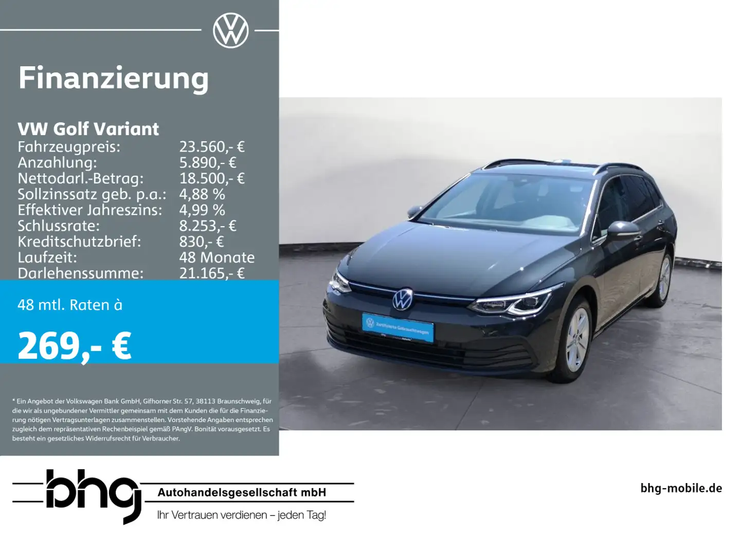 Volkswagen Golf Variant 2.0 TDI SCR DSG Life Grau - 1