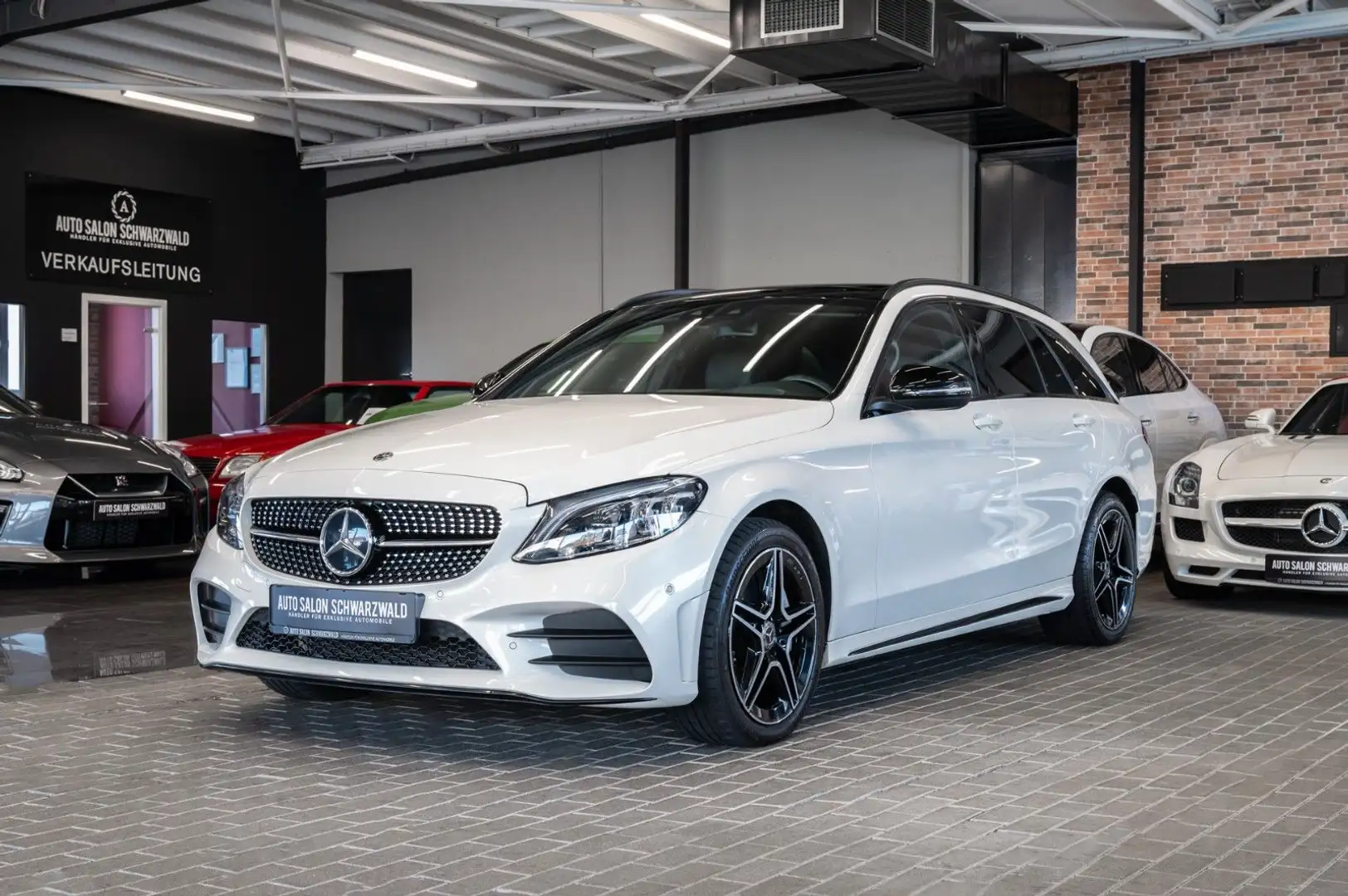 Mercedes-Benz C 400 C400 T 4Matic|AMG-LINE|NIGHT-PAKET|BURMESTER|AHK Blanc - 2