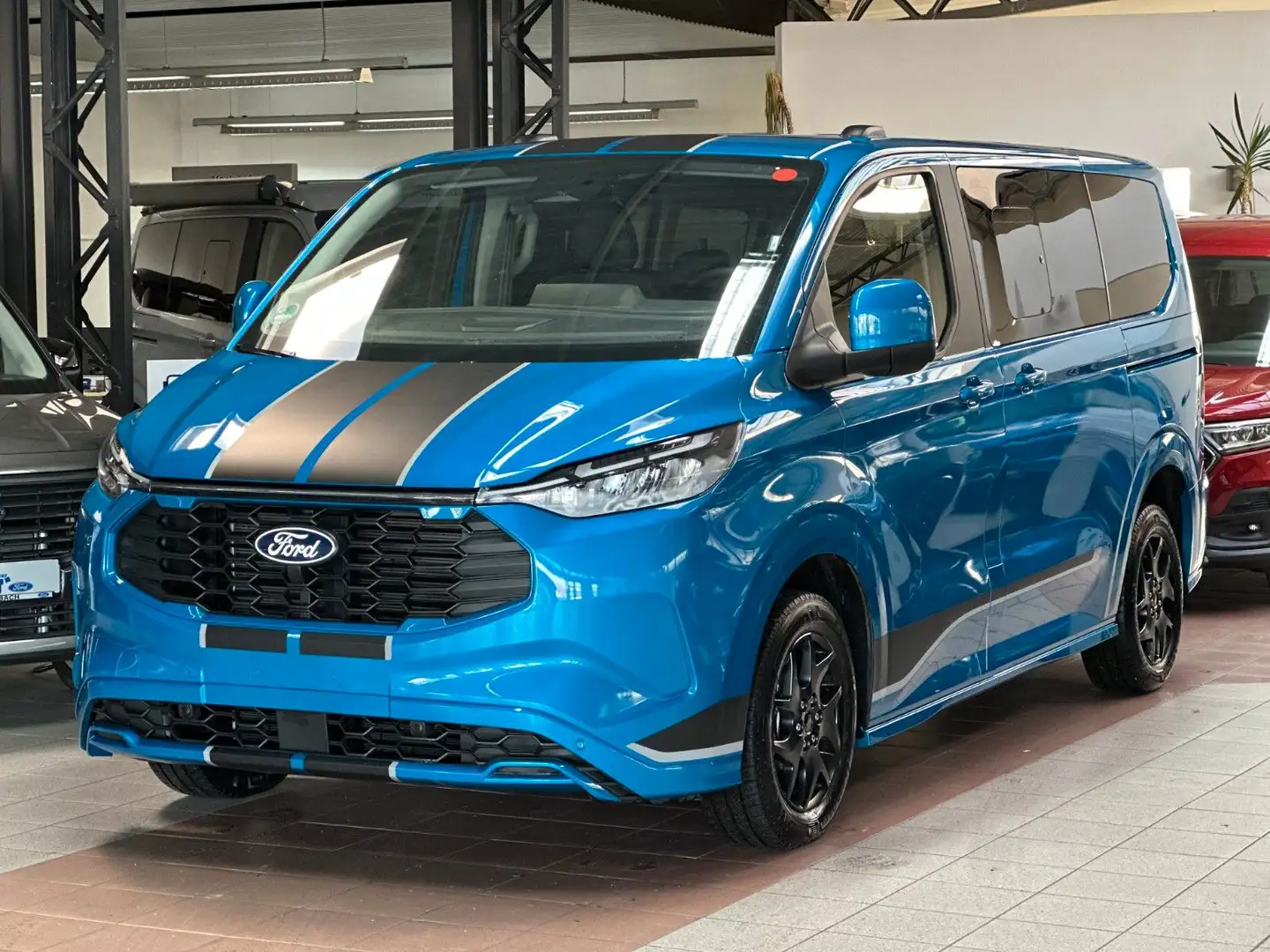 Ford Tourneo Custom Bus 2.5 PHEV 340 L1 Sport Bleu - 1