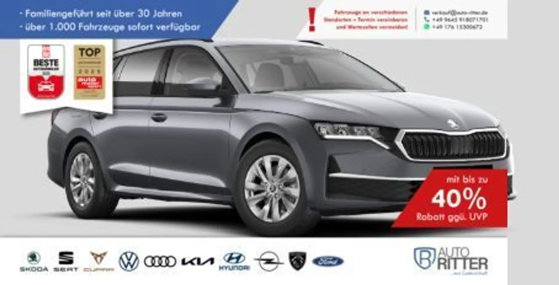 Skoda Octavia Combi Selection ACC|LED|Carplay|Klima... Grau - 1