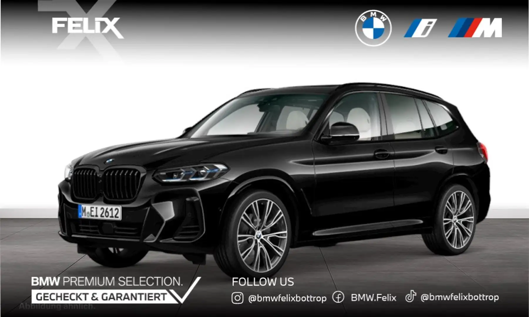 BMW X3 xDrive30i M SPORTPAKET+21"ALU+PANORAMA+STANDHEIZUN Schwarz - 1