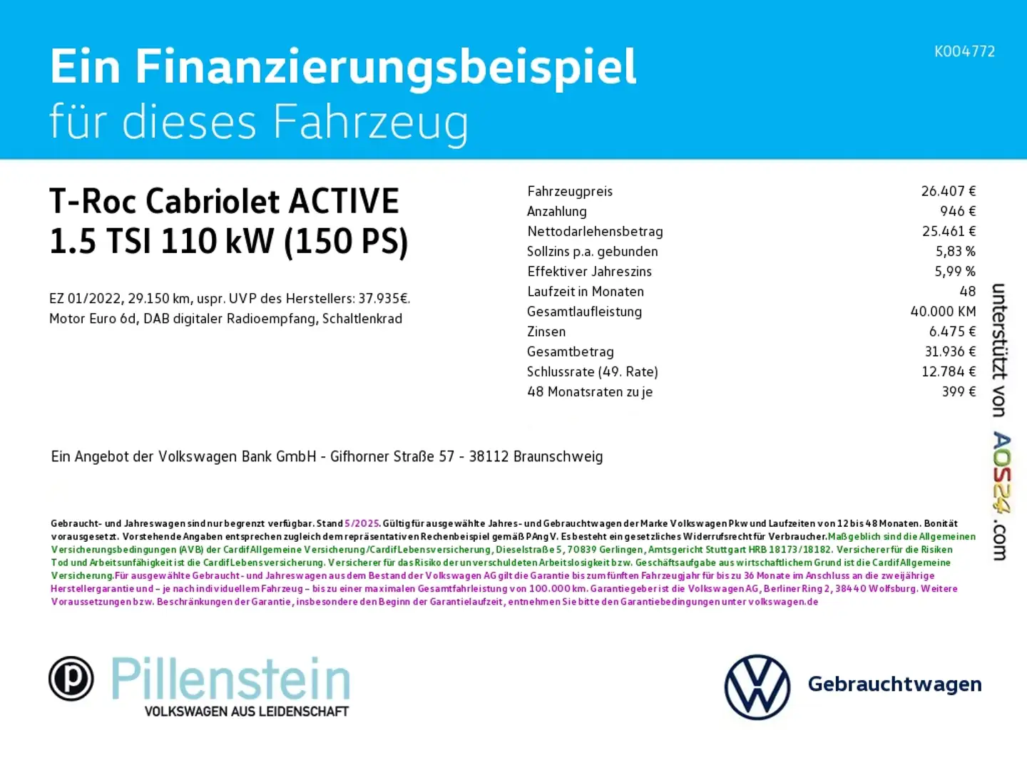 Volkswagen T-Roc Cabriolet ACTIVE 1.5 TSI DSG KAMERA NAVI SHZ 17" Schwarz - 2