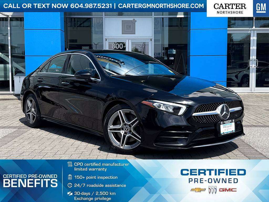 Black 2019 Mercedes-Benz A-Class Sedan All-Wheel Drive 7-Speed Automatic