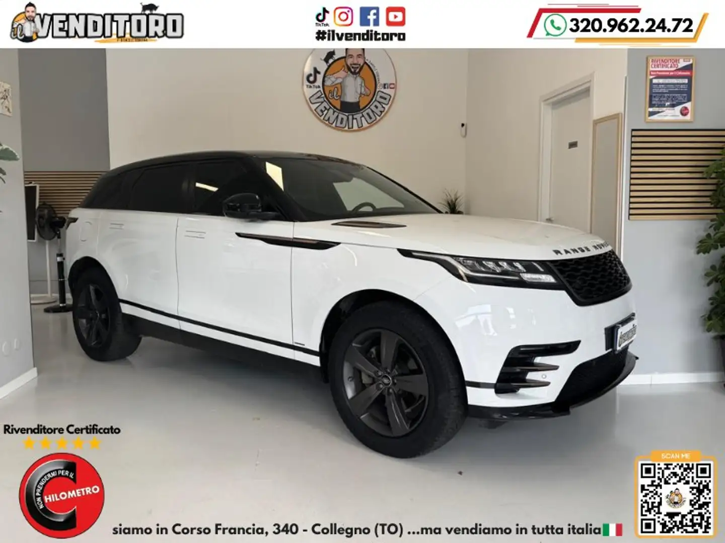 Land Rover Range Rover Velar Range Rover Velar 2.0 td4 R-Dynamic S 180cv auto Weiß - 1
