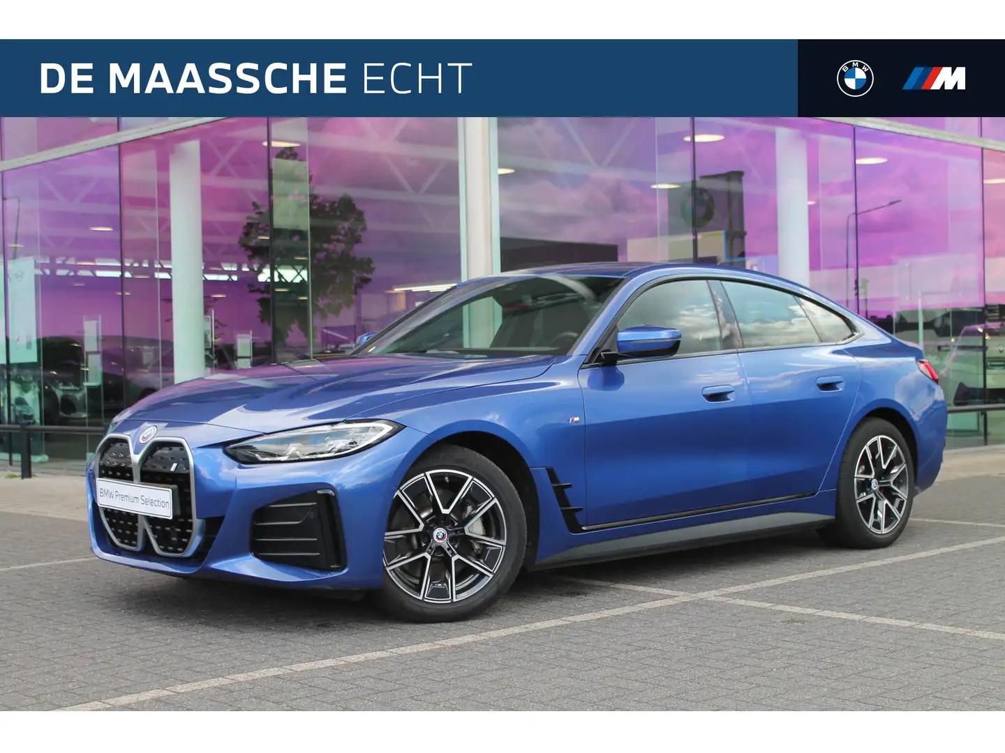BMW i4 eDrive40 M-Sport / Schuif-kanteldak / Achteruitrij Bleu - 1
