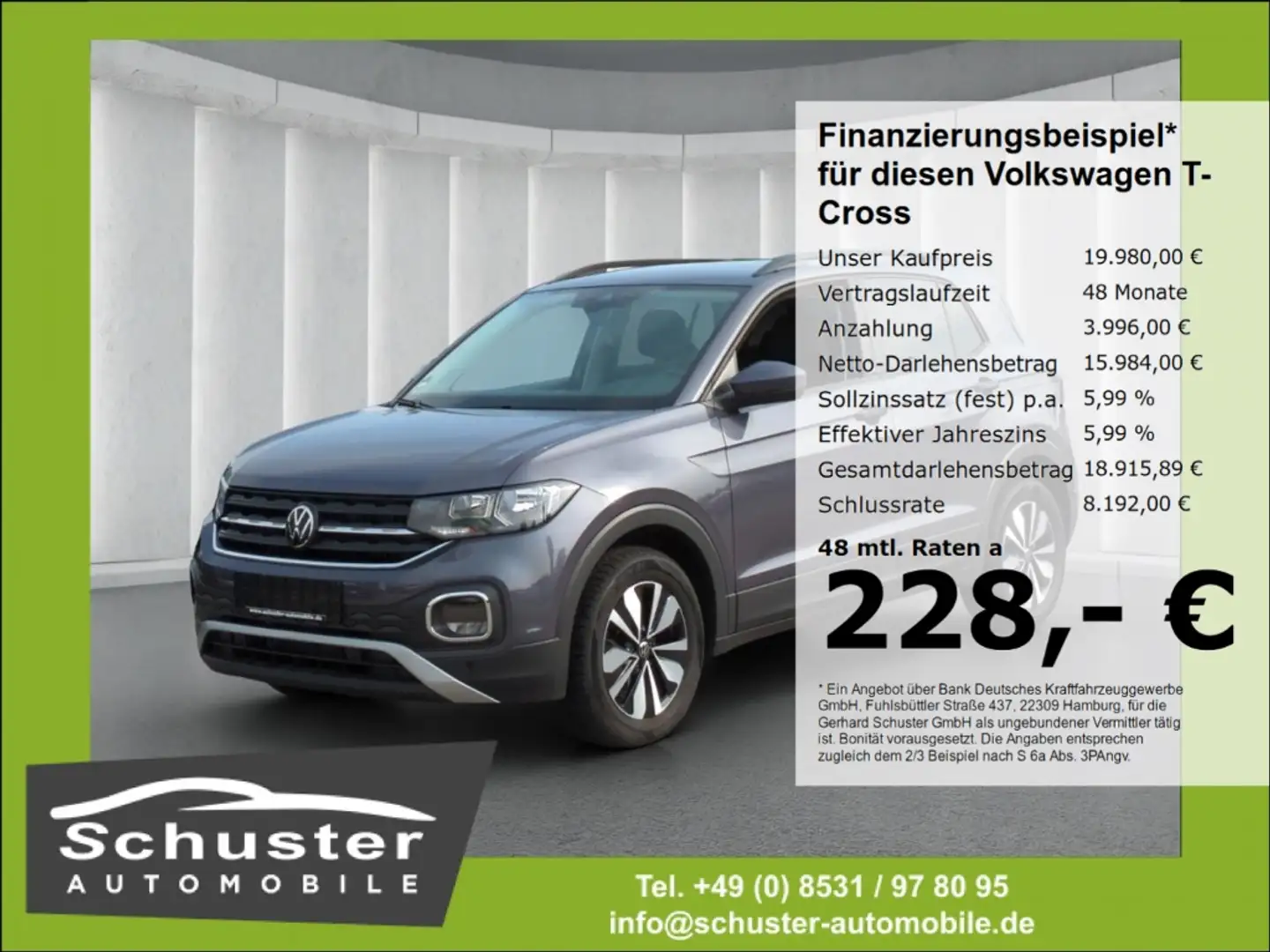 Volkswagen T-Cross MOVE 1.0TSI*ACC Navi SHZ VKZ-Erk PDCv+h Grau - 1