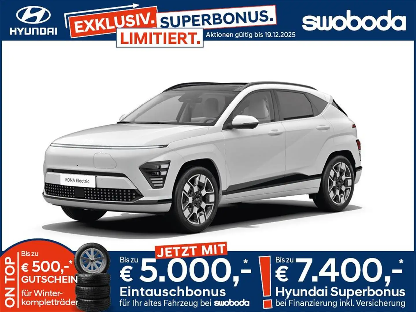 Hyundai KONA EV (SX2) GO 65,4 kWh k4eg1-P1-O7 Weiß - 1